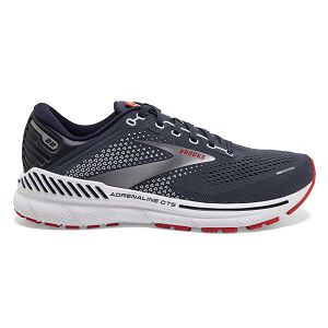 Brooks Adrenaline GTS 22 Road Running Shoes - Mens, Navy/Orange/White | IE-DYH165078